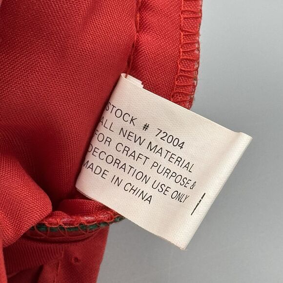 Vintage Gingerbread Kids Vevlety Christmas Stocking Candy Canes Holly Tree 16" L - Picture 8 of 8